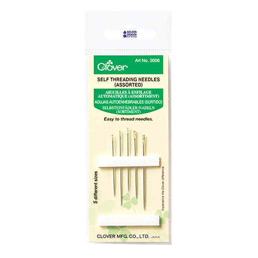 Clover Self Threading Needles (Assorted) Golden Dragon Store